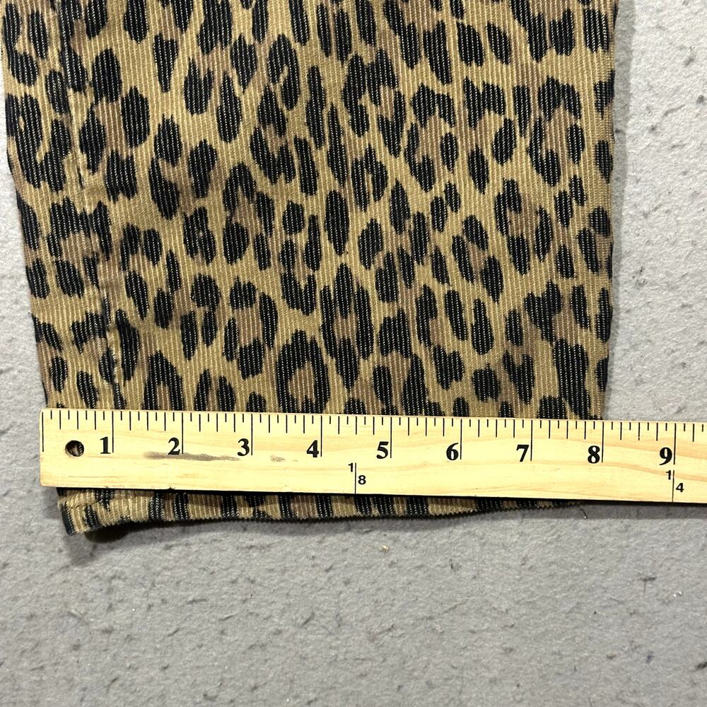 Levi's Cheetah Print Corduroy Pants Women's 27 Premium Rib Cage Straight - Picture 7 of 15